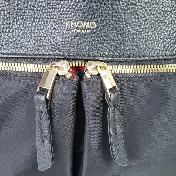 Knomo London Black & Gold Mayfair Beauchamp Backpack - Picture 6 of 14